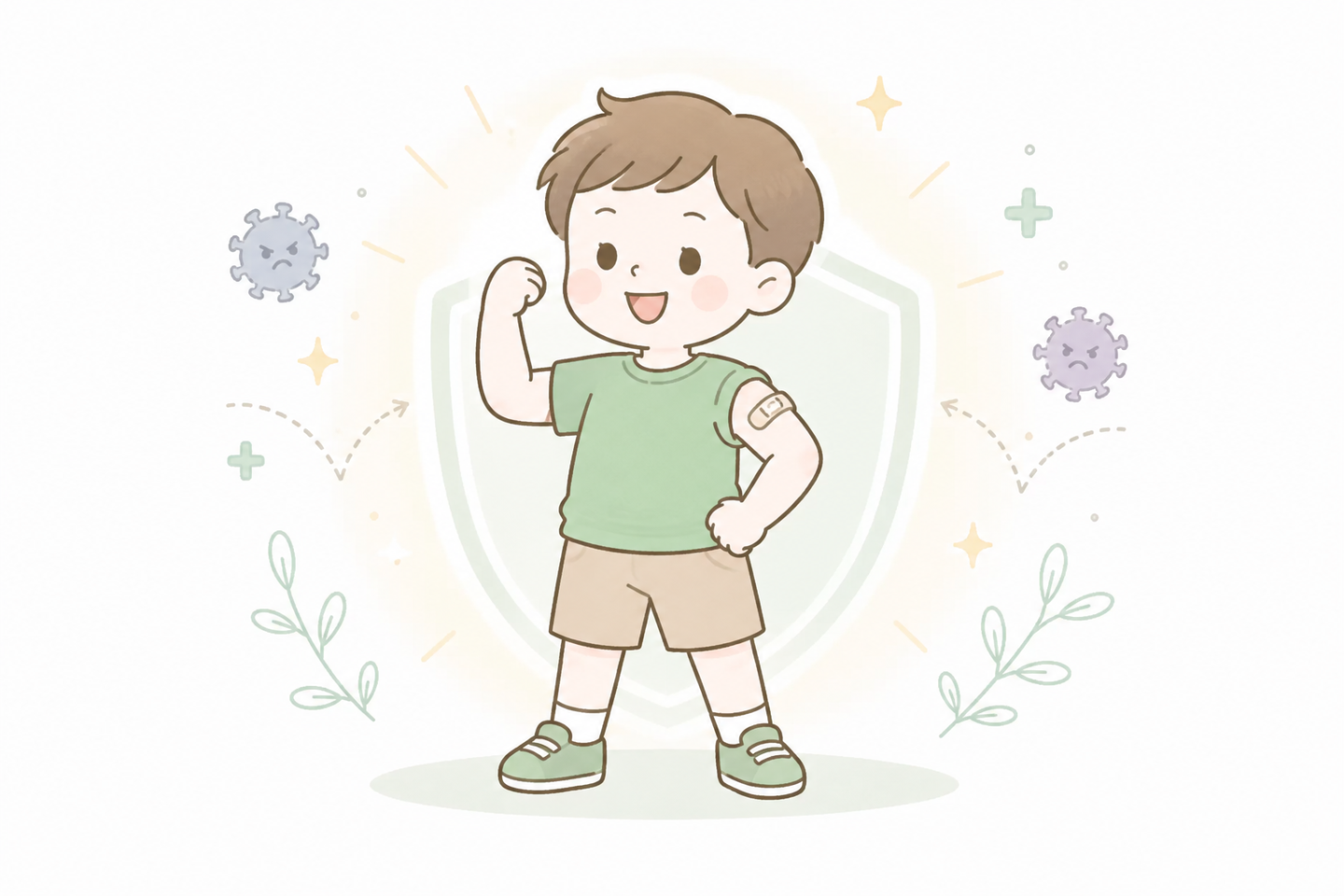 インフルエンザワクチンで守るイメージ