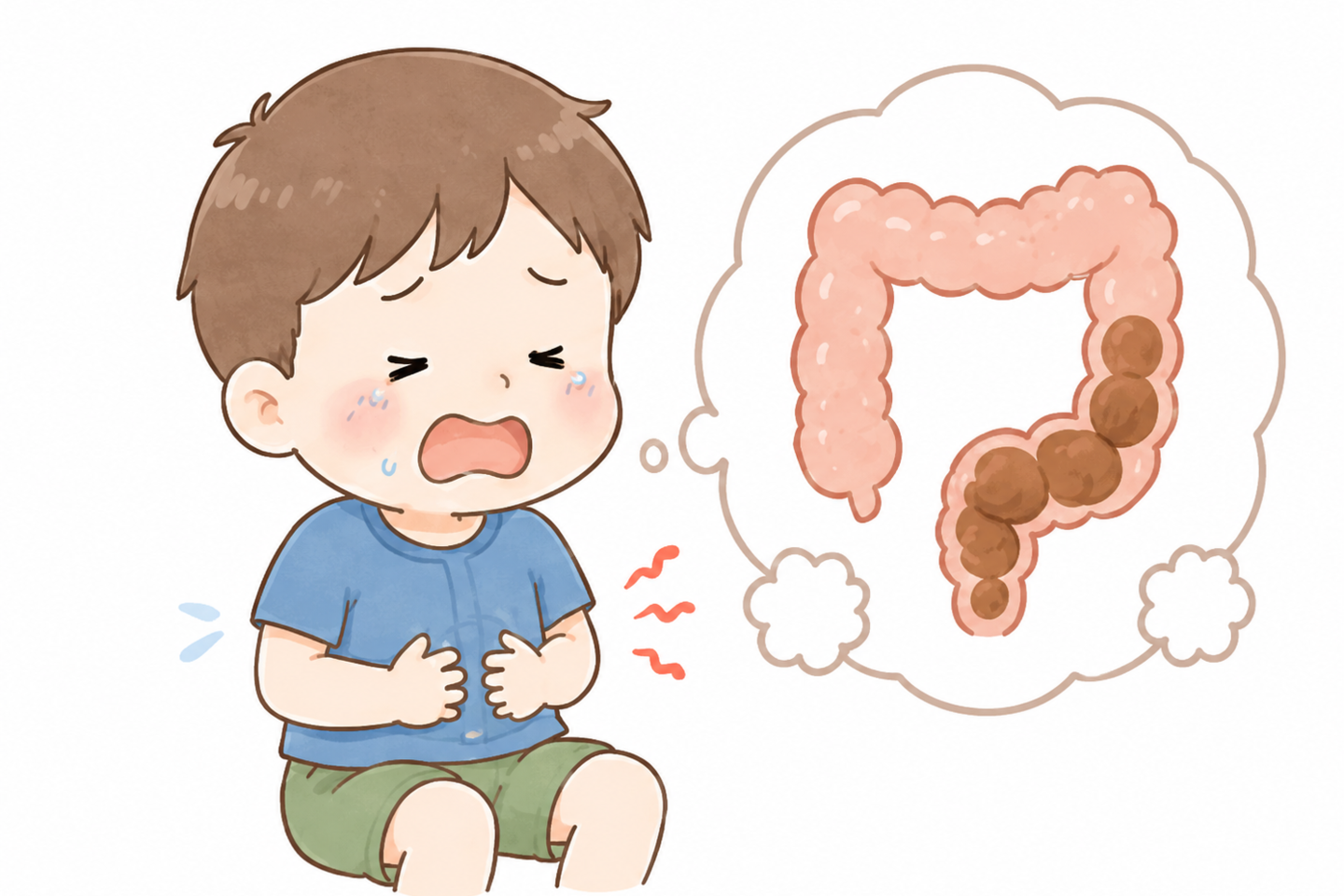 耳を痛がる子どものイメージ